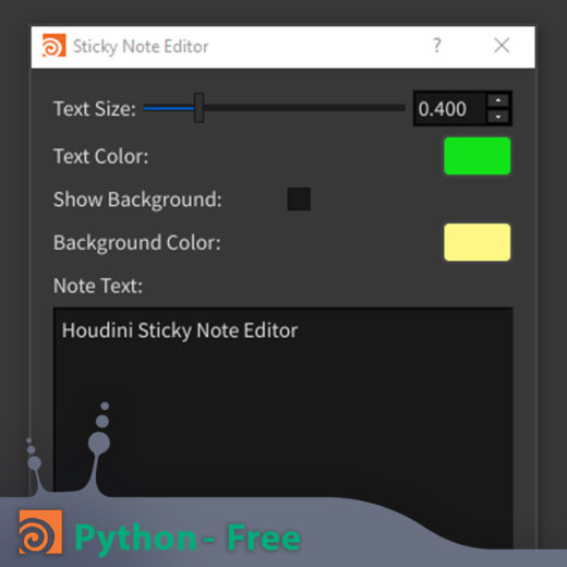 Houdini Sticky Note Color Editor